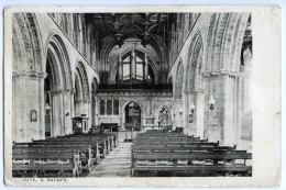 CARDIFF : ST. DAVID'S CATHEDRAL, NAVE / SKETTY CDS POSTMARK / LUDLOW, CORVE STREET, OAK COTTAGE (HARDWICK) - Glamorgan