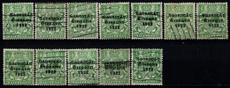 1922-1923 Dec - Jan Thom Blue Black Or Red Ink, With Fiscal Cancellation, Parcel Post And Commercial Cancel 47 In Total - Usati