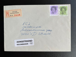 NETHERLANDS 1993 REGISTERED LETTER ARNHEM KRONENBURG PROMENADE TO UTRECHT 17-06-1993 NEDERLAND AANGETEKEND - Lettres & Documents