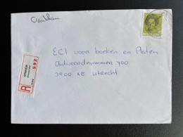 NETHERLANDS 1987 REGISTERED LETTER ARNHEM KROONSE WAL TO UTRECHT 24-08-1987 NEDERLAND AANGETEKEND - Covers & Documents