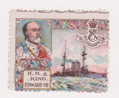 Vignette Militaire Delandre - Angleterre - H.M.S. King Edward VII - Vignettes Militaires