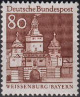 1967 Deutschland > BRD, ** Mi:DE 498, Sn:DE 946, Yt:DE 397, Weissenburg / Bayern - Schlösser U. Burgen