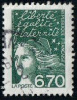 France 1997 Yv. N°3098 - 6F70 Vert Foncé - Oblitéré - 1997-2004 Marianne Of July 14th