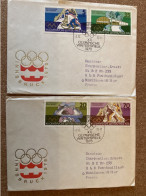 DDR Olympische Winterspiele 1976 Innsbruck - FDC Berlin - Luge Ski Biathlon - Inverno1976: Innsbruck