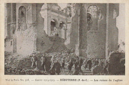 AK Hébuterne  - Les Ruines De L'église - Ca. 1915 (68197) - Avesnes Le Comte