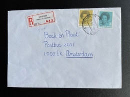 NETHERLANDS 1987 REGISTERED LETTER ARNHEM LAWICK VAN PABSTRAAT TO AMSTERDAM 30-03-1987 NEDERLAND AANGETEKEND - Storia Postale