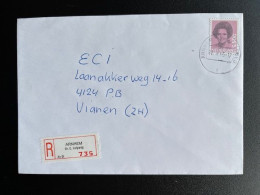 NETHERLANDS 1985 REGISTERED LETTER ARNHEM DR. C. LELYWEG TO VIANEN 17-05-1985 NEDERLAND AANGETEKEND - Covers & Documents