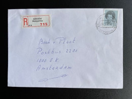 NETHERLANDS 1989 REGISTERED LETTER ARNHEM MIDDELGRAAFLAAN TO AMSTERDAM 28-03-1989 NEDERLAND AANGETEKEND - Storia Postale