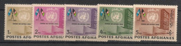 AFGHANISTAN - 1962 - N° YT. 688 à 692 - ONU / UNO - Neuf Luxe ** / MNH / Postfrisch - Afghanistan