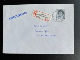 NETHERLANDS 1988 REGISTERED LETTER ARNHEM STATIONSPLEIN WEST TO AMSTERDAM 01-11-1988 NEDERLAND AANGETEKEND - Cartas & Documentos