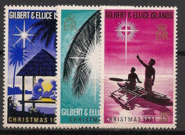 GILBERT & ELLICE - 1971 - N°YT. 185 à 187 - Noel - Neuf Luxe ** / MNH / Postfrisch - Îles Gilbert Et Ellice (...-1979)