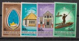 GILBERT & ELLICE - 1975 - N°YT. 244 à 247 - Noel - Neuf Luxe ** / MNH / Postfrisch - Îles Gilbert Et Ellice (...-1979)