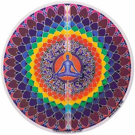 Adhesivo Para Ventana Meditation Lotus 10,5 Cm - Religion & Esotérisme