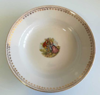 Antiguo Plato Hondo De Porcelana China Opaca De La Ibero Tanagra De Santander - Altri & Non Classificati