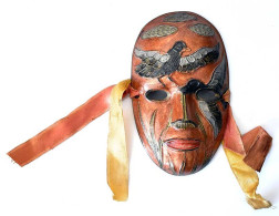 Máscara Veneciana De Metal Esmaltado - Arte Popular