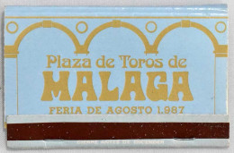 Caja Carterita De Cerillas Plaza De Toros De Málaga. Feria Agosto 1987. Sin Usar - Otros & Sin Clasificación