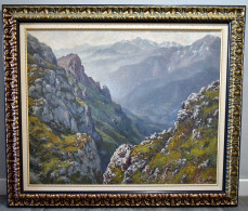 Paisaje De Montaña. Oleo Sobre Tabla De Andrés Cerezo Mena - Art Contemporain