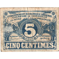 France, NORD-PAS DE CALAIS, 5 Centimes, TB, Pirot:94-1 - Chamber Of Commerce