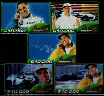 TT120-COLOMBIA PREPAID CARDS - 2004 - USED - AMIGO - $ 10.000 - ENCLOSED 2 3-D PLASTIC CARDS- JUAN PABLO MONTOYA (#1) - Colombia