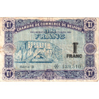 France, Belfort, 1 Franc, 1921, TB, Pirot:23-54 - Handelskammer