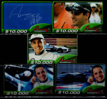 TT122-COLOMBIA PREPAID CARDS - 2004 - USED - AMIGO - $ 10.000 - ENCLOSED 2 3-D PLASTIC CARDS- JUAN PABLO MONTOYA (#3) - Colombie