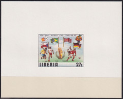 F-EX48946 LIBERIA MNH 1982 WORLD CHAMPIONSHIP SOCCER FOOTBALL IMPERF CARDBOARD.  - 1982 – Espagne