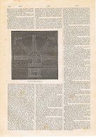 Lámina Planta Cárcel De Madrid. Diccionario Enciclopédico Hispano-Americano 1888 - Autres & Non Classés