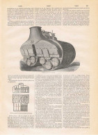 Lámina Caldera Para La Marina. Planos. Diccionario Enciclopédico Hispano-Americano 1888 - Altri & Non Classificati