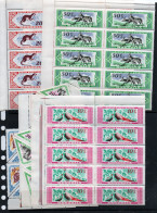 MONGOLIA - 1959- MONGOLIAN FAUNA SET OF 7 IN BLOCKS OF 10  MINT NEVER HINGED , SG CAT £94 - Mongolei