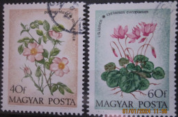 HUNGARY ~ 1973 ~ S.G. NUMBER 2820 - 2821 ~ WILD FLOWERS. ~ VFU #01564 - Usado