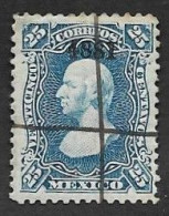 SE)1874-80 MEXICO  HIDALGO 25C SCT 109, MANUSCRIPT CANCELLATION - Mexico