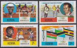 F-EX47610 KENYA MNH 1976 MONTREAL OLYMPIC GAMES ATHLETISM BOXING SPORT HURDLES TORCH.  - Zomer 1976: Montreal