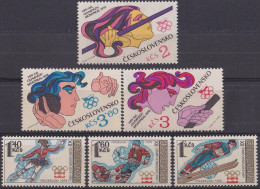 F-EX47611 CZECHOSLOVAKIA MNH 1976 MONTREAL OLYMPIC GAMES & INNSBRUCK.  - Estate 1976: Montreal