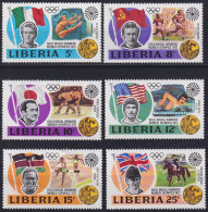 F-EX47619 LIBERIA MNH 1972 MUNICH OLYMPIC GAMES ATHLETISM SWIMMING EQUESTRIAN.  - Summer 1972: Munich