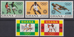 F-EX47621 GHANA MNH 1972 MUNICH OLYMPIC GAMES ATHLETISM SOCCER FOOTBALL BOXING.  - Summer 1972: Munich