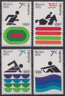 F-EX47630 AUSTRALIA MNH 1972 MUNICH OLYMPIC GAMES ATHLETISM EQUESTRIAN HORSE BASEBALL.  - Summer 1972: Munich