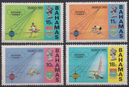 F-EX47631 BAHAMAS MNH 1972 MUNICH OLYMPIC GAMES BICYCLE ATHLETISM SAILING SHIP CYCLE.  - Summer 1972: Munich