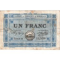 France, Bordeaux, 1 Franc, 1917, TB, Pirot:30-14 - Camera Di Commercio