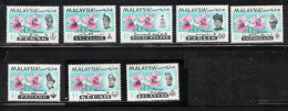 MALAYSIA Scott # Various MH - Orchids - Various States - Malaysia (1964-...)