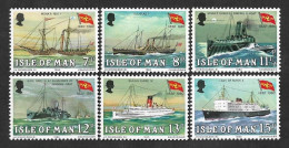 SE)1980 ISLE OF MAN  FROM THE BOAT SERIES, 6 STAMPS MNH - Man (Insel)