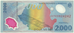 ROMANIA - 2.000 Lei - 1999 - Pick 111.a - Unc. - Série 007C - Total Solar ECLIPSE Commemorative POLYMER - 2000 - Rumania