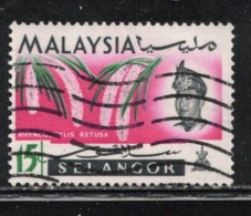 MALAYSIA SELANGOR Scott # 126 Used - Orchids - Malaysia (1964-...)