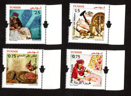 2024 -Tunisie - Métiers De L'artisanat Tunisien - Broderie - Gravure Sur Metaux Et Sur Métaux - Série Complète 4v.MNH** - Otros & Sin Clasificación