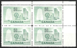 CANADA...QUEEN ELIZABETH II...(1952-22..)..." 1953."....50c X BLOCK OF 4.....MARGINAL.....SG462......MNH.... - Hojas Bloque