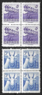 CANADA...QUEEN ELIZABETH II...(1952-22.)....." 1956.."....WILD LIFE...4c X 4 , BLOCK...5c X 4 BLOCK...2 X MNH..4 X  MH.. - Blocs-feuillets