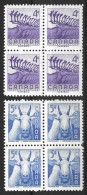 CANADA...QUEEN ELIZABETH II...(1952-22.)....." 1956.."....WILD LIFE...4c X 4 , BLOCK...5c X 4 BLOCK...2 X MNH..4 X  MH.. - Blocks & Sheetlets