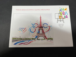 16-3-2024 (3 Y 14) Paris Olympic Games 2024 - 2 (of 12 Covers Series) (2 Covers) - Sommer 2024: Paris