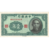 Billet, Chine, 1 Chiao = 10 Cents, 1940, KM:226, SUP - China