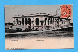 396 URUGUAY MONTEVIDEO  HOSPITAL ITALIANO ED. ENRIQUE MONEDA CIRCULATED    POSTCARD - Uruguay