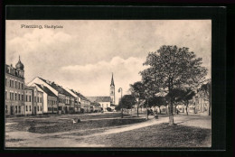 AK Plattling, Stadtplatz, Kirche, Laterne  - Plattling